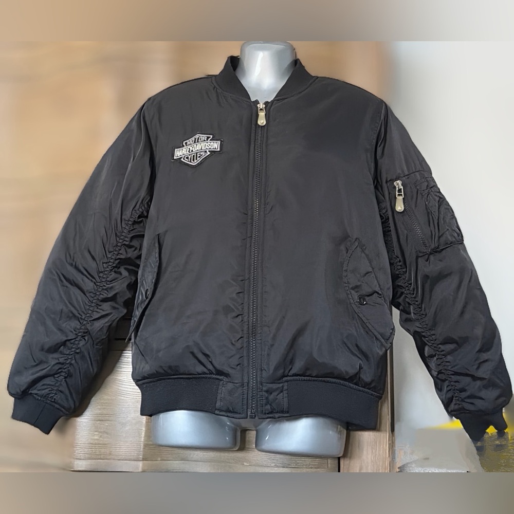 Vintage 1989 Harley Davidson Jordan Craig Black Bomber Jacket for Men